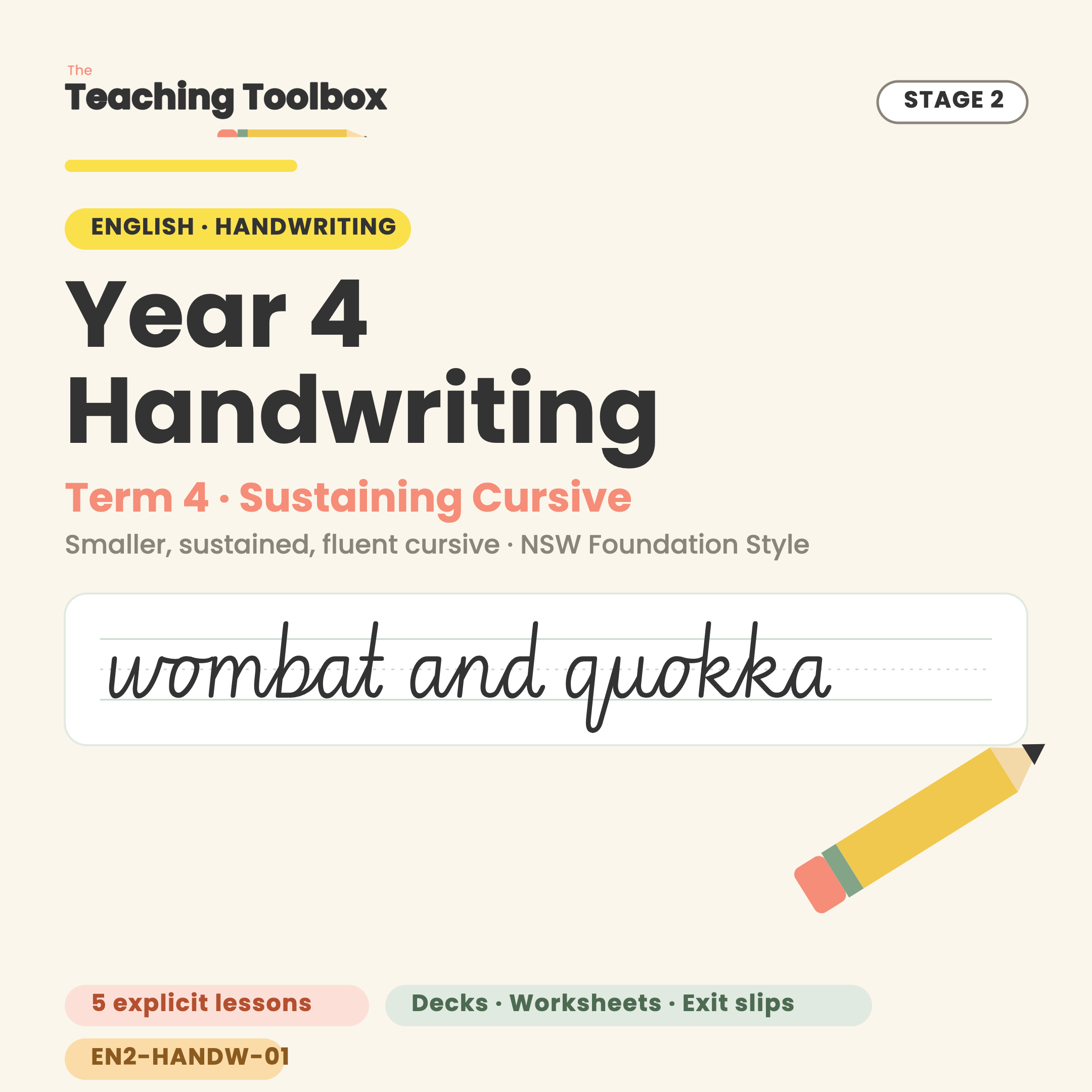 Sustaining Cursive — HANDW-Y4T4 cover