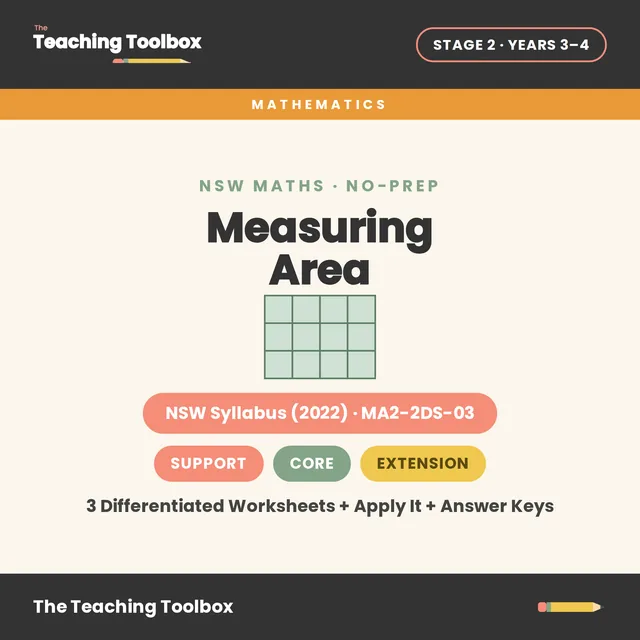 Measuring Area: cm² & m² — MA2-2DS-03 cover