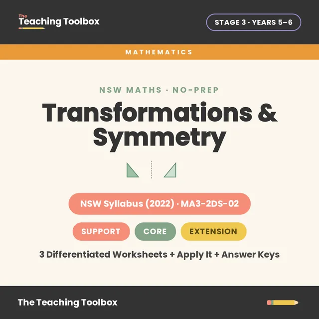 Transformations & Symmetry — MA3-2DS-02 cover