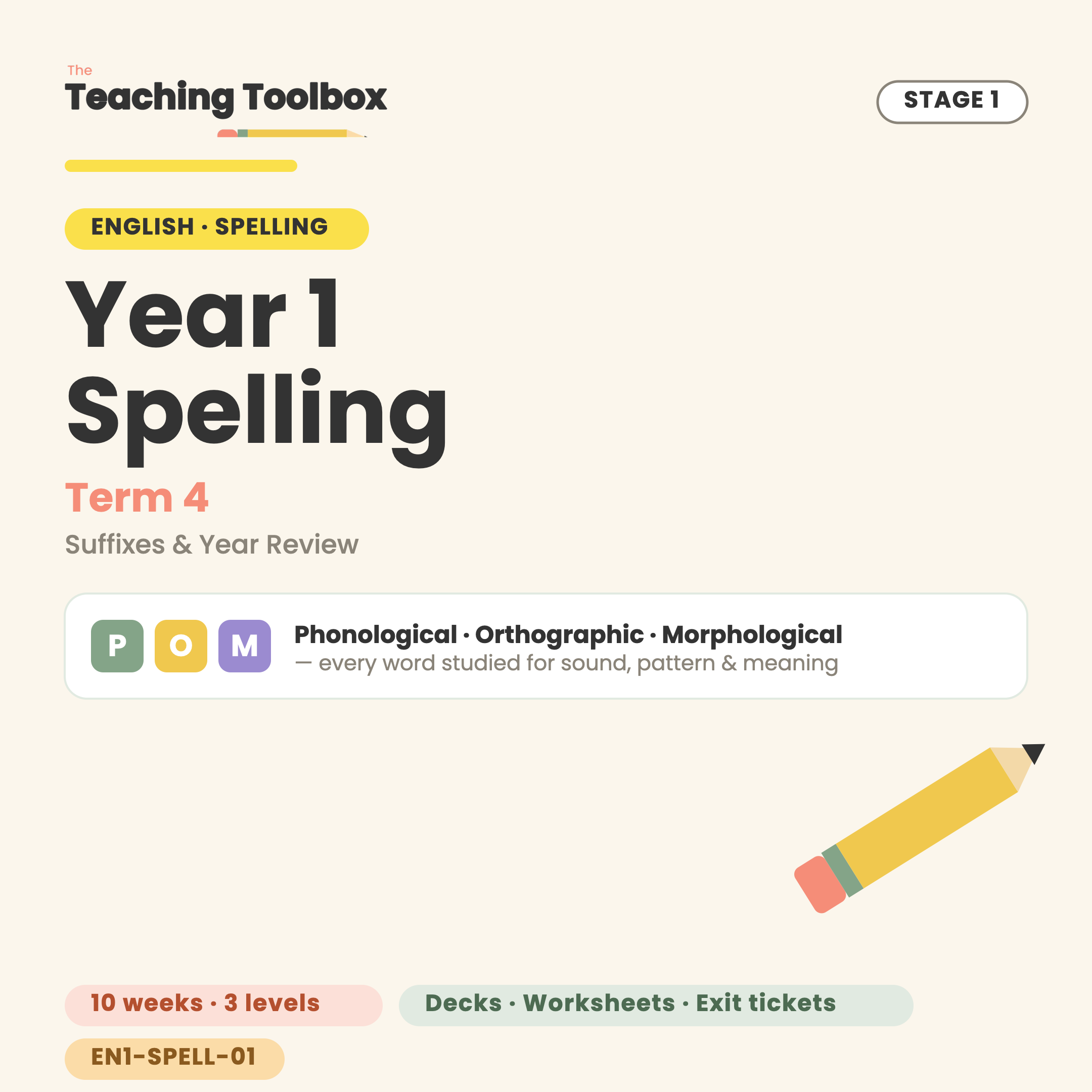 Suffixes & Year Review — SPELL-Y1T4 cover