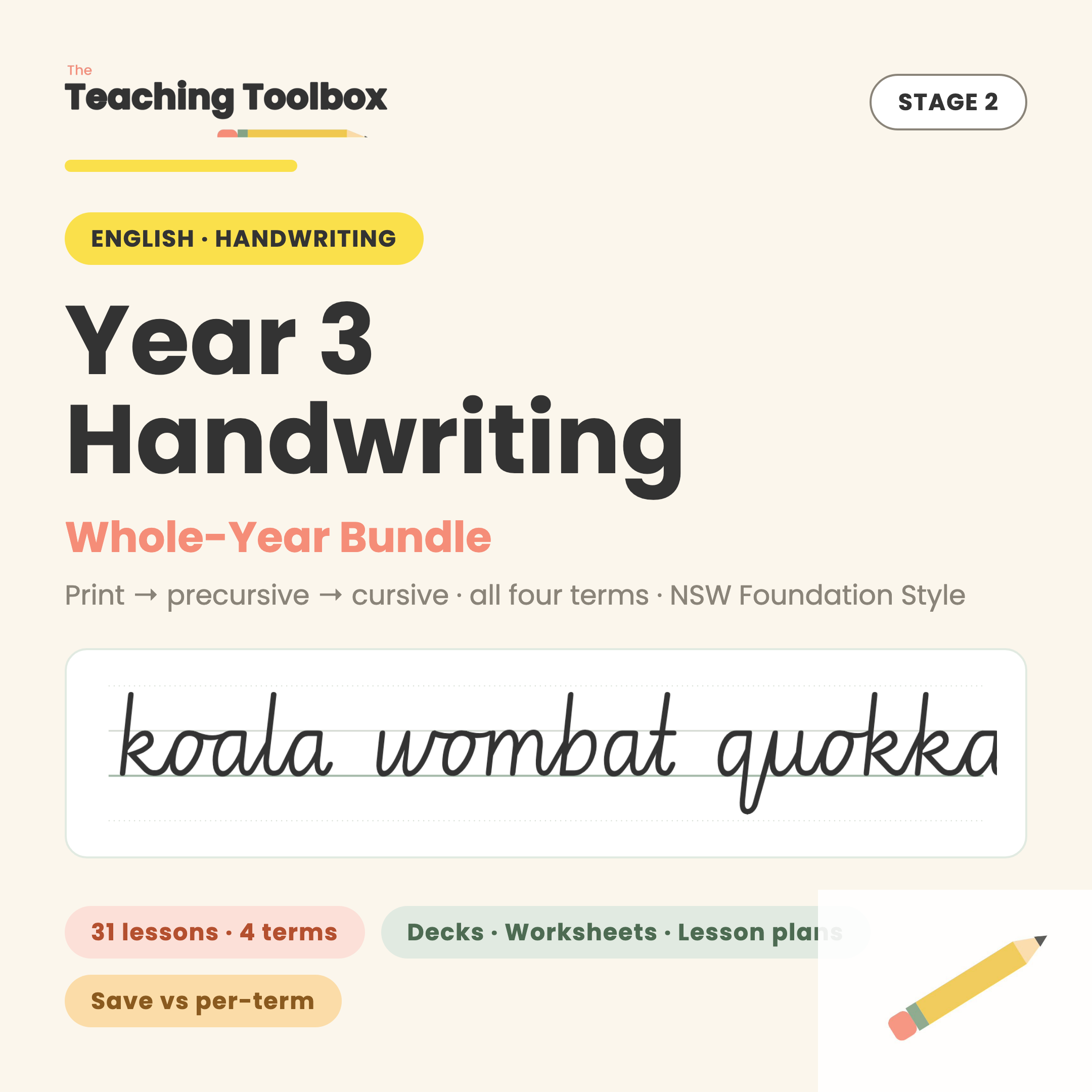 Year 3 Handwriting — Whole Year cover