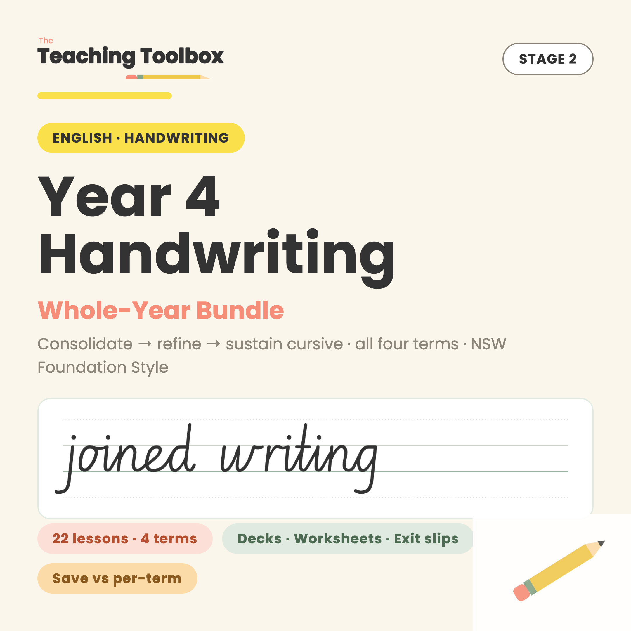 Year 4 Handwriting — Whole Year cover