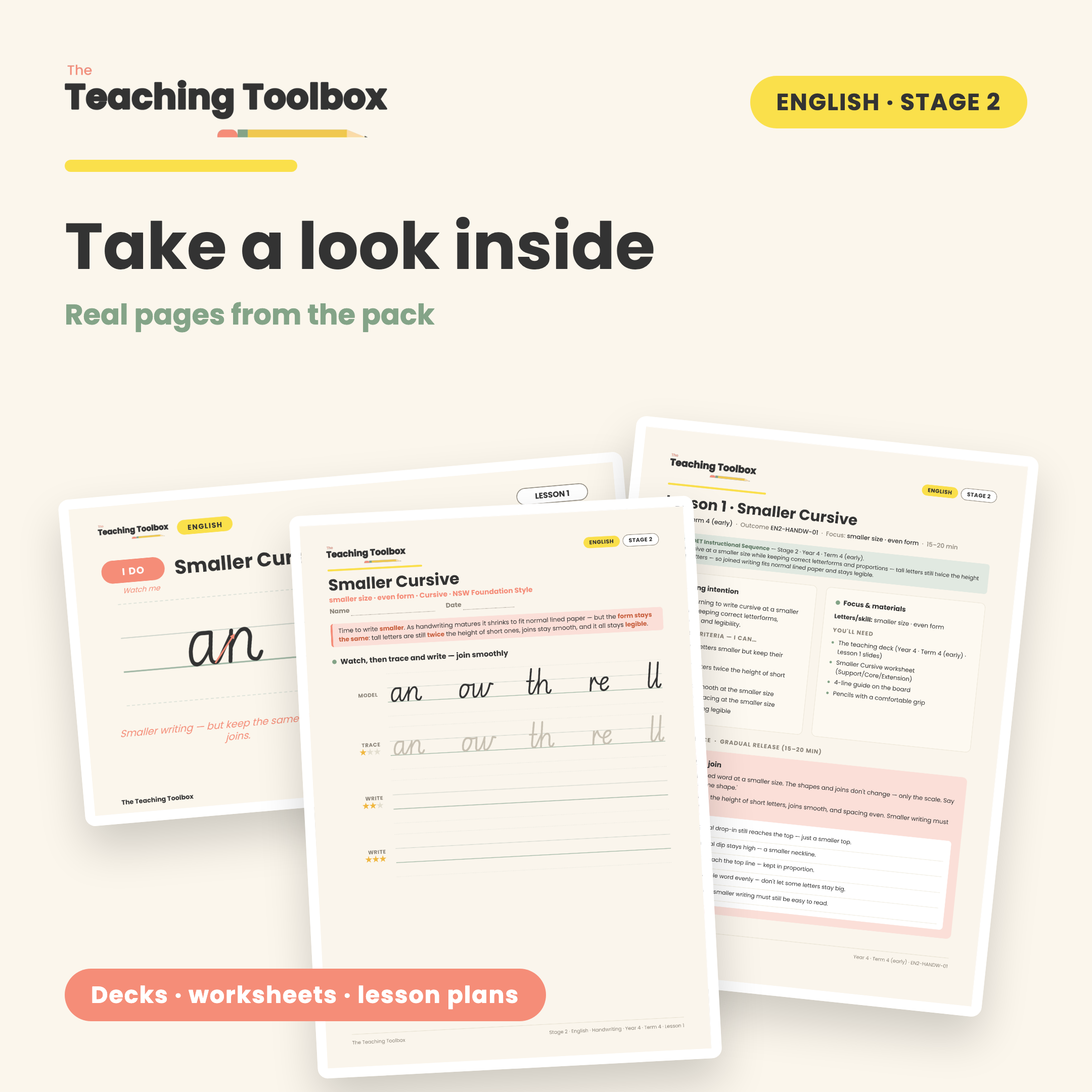 Sustaining Cursive — Look inside