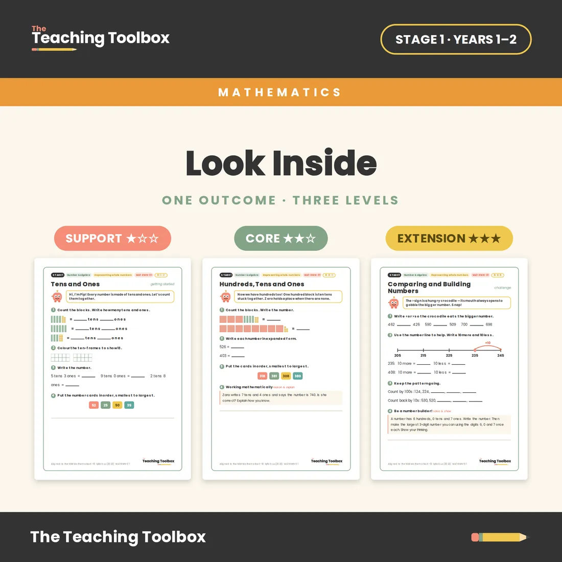 Place Value to 1000 — Look inside