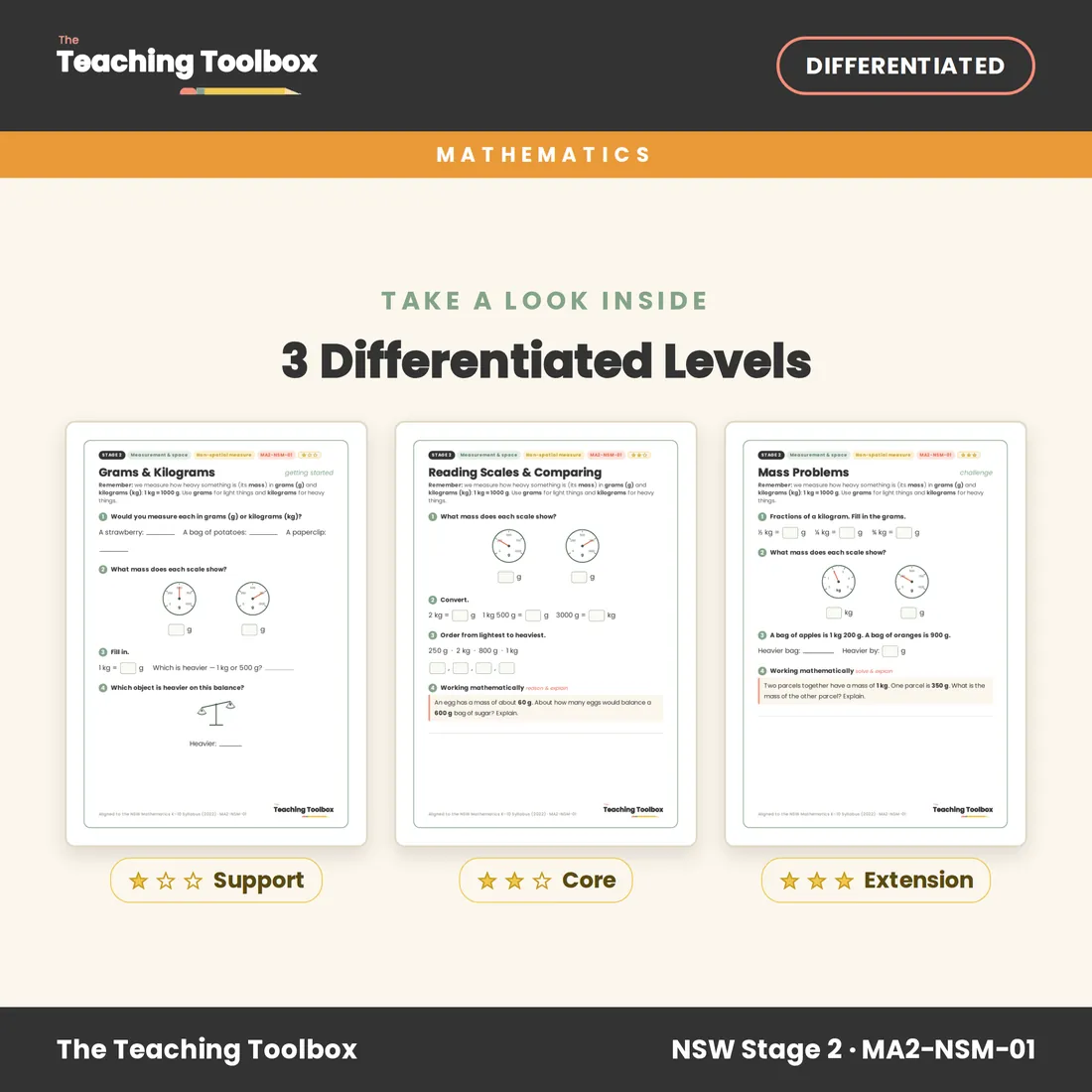 Measuring Mass: kg & g — Look inside