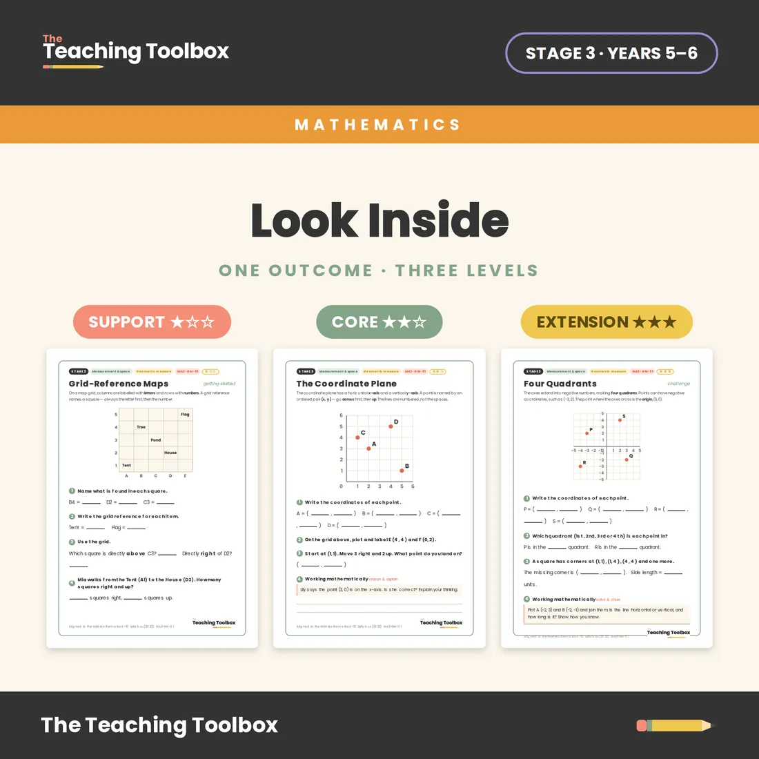 Position & the Coordinate Plane — Look inside