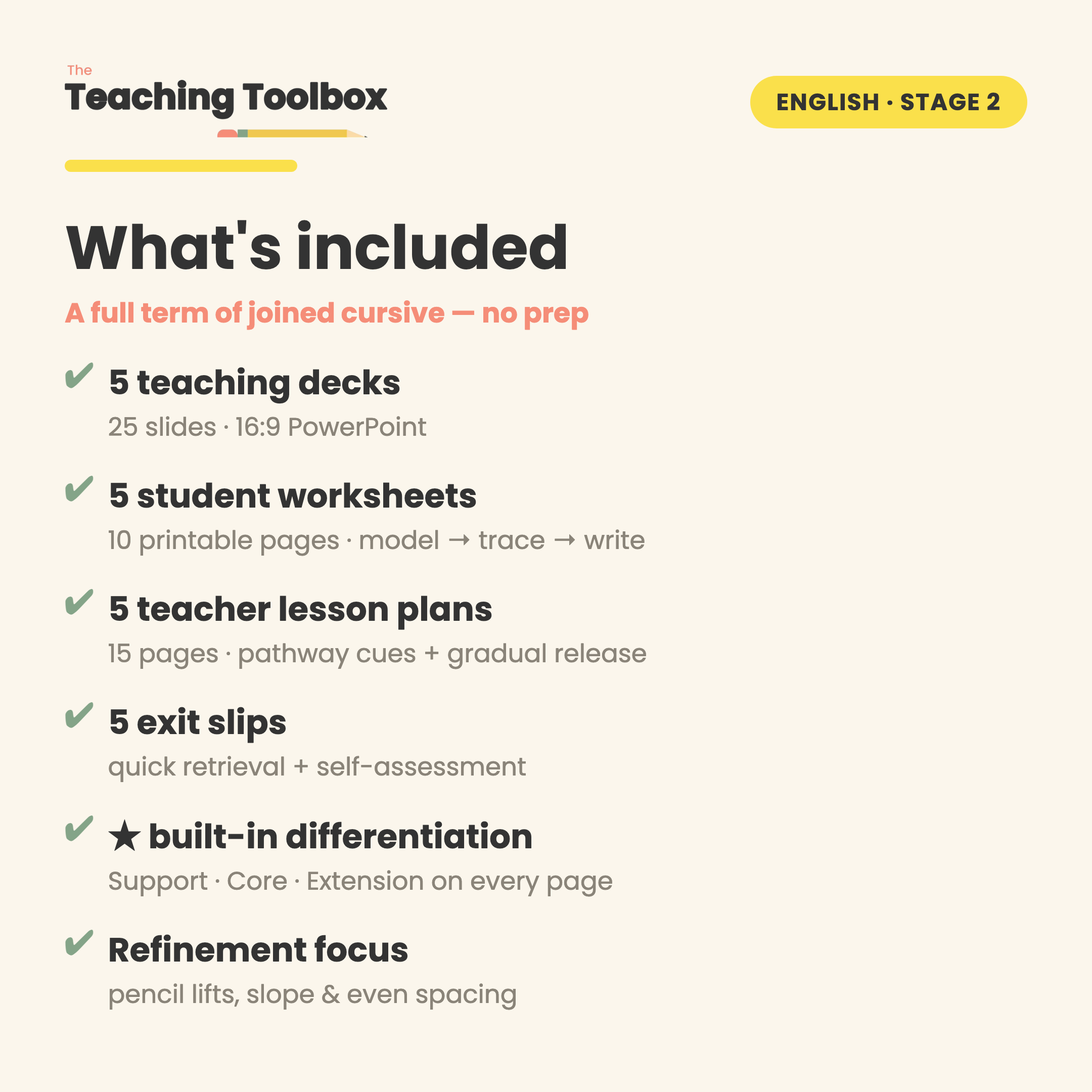 Fluency & Refinement — What's included