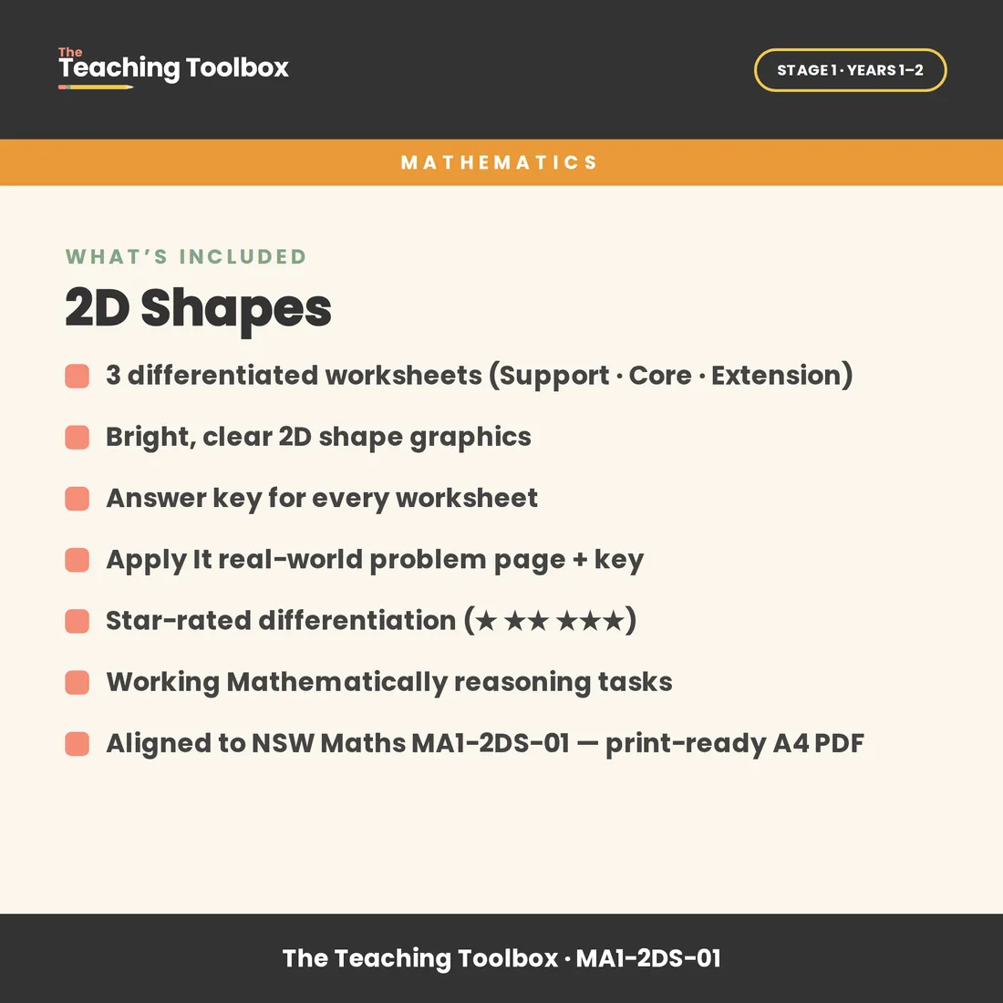 2D Shapes — What's included