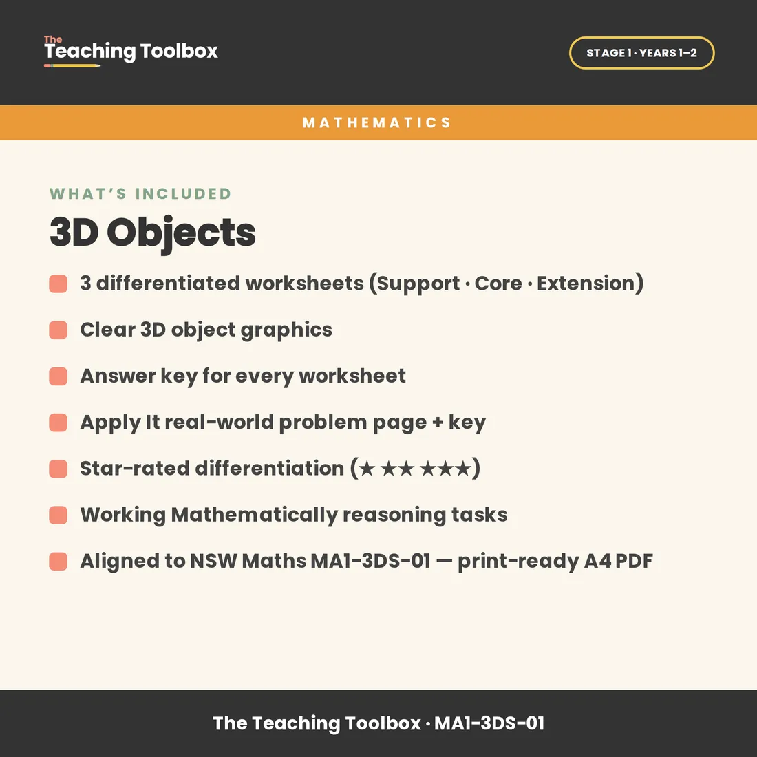 3D Objects — What's included