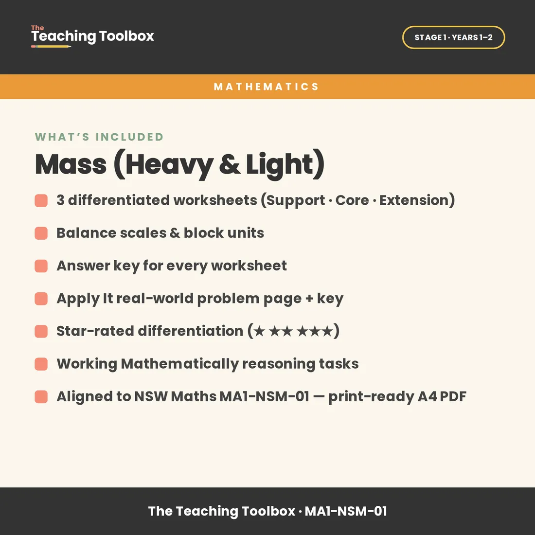 Mass (Heavy & Light) — What's included